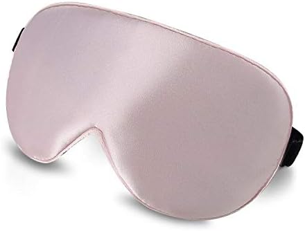 Alaska Bear Natural Silk Sleep Eye Mask Pink, Back Black - Image 2