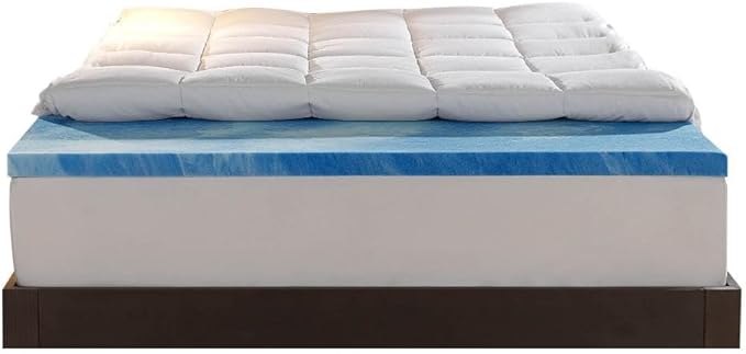 Sleep Innovations Dual Layer 4 Inch Memory Foam Mattress Topper, Full Size by SleepInnovations