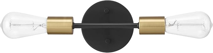 Globe Electric 52085 10" 2-Light Reversible Vanity Wall Light, Matte Black by GlobeElectric