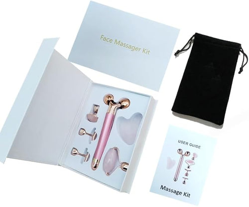 7pcs Facial Jade Roller and Gua Sha Kit, 100% Natural Jade Stone Face Massager - Image 2