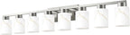 8-Light Bathroom Light Fixtures, Modern Vanity Lights, Brushed Nickel Metal - Image 9
