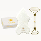 Gua Sha Bian Facial Stone With Jade Roller | Gua Sha Facial Tool Kit to Lift by Unknown