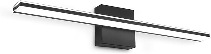 Black Vanity Light Fixture 24 Inch Bathroom Lamps Over Mirror 14W Modern Bath by BRIVOLART