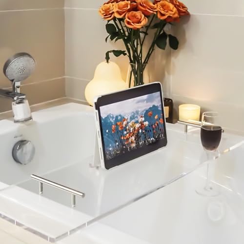Acrylic Bathtub Tray Clear Bathtub Caddy Bath Tray Table by Ezcasch