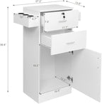 Modern Styling Station for Hair Stylist, Wooden Hair Salon Station Storage - Image 3