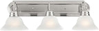 Design House Millbridge 3-Light Vanity Light, Satin Nickel Finish, Frosted by DesignHouse