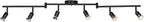 Globe Electric 59693 6-Light Foldable Track Lighting Kit, Matte Black Finish by GlobeElectric