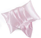 Satin Pillowcases with Zipper （20x26）, Standard Size Pillowcases Set of 2 by HommxJF