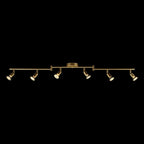 Globe Electric 57505 Payton 6-Light Foldable Track Lighting, Painted Brass - Image 2