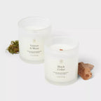 Threshold Vetiver and Moss and Black Cedar Scented Milky Glass Jar Candle - Image 3