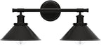 Licperron Black 2-Light Vanity Wall Sconce Lighting, Farmhouse Bathroom Wall - Image 4