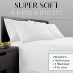 Danjor Linens Bed Sheet Set Cal King - Image 2
