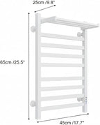 8-Bar Towel Warmer with with Top Warmer Shelf, Electric Towel Rack Set with - Image 4