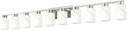 10-Light Bathroom Light Fixtures, Modern Vanity Lights, Brushed Nickel Metal - Image 9