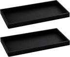 2PCS 11.8” L x 5” W Silicone Soap Dispenser Tray, Bathroom Sink Vanity Trays by BasedFloor
