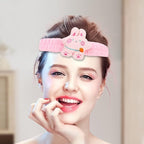PERFECTSIGHT Kawaii Spa Headband Set, 2 Pack Cute Soft Coral Fleece Makeup and - Image 5