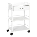 Salon Trolley Cart with Wheels, Wooden Rolling Storage Station, Mobile Utility by OmySalon