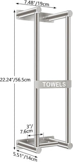 Towel Racks for Bathroom, STWWO Towel Storage for Small Bathroom 22inch - Image 4