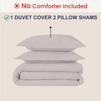 Kotton Culture 3 Pc Duvet Cover King Size Set-100% Egyptian Cotton 600 Thread - Image 2