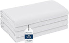 California King Size Flat Sheet 2 Pack, 100% Cotton Percale Flat Bed Sheet by HOMTEC