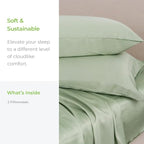 Cariloha Classic 2-Piece Twill Pillowcase Set | Sage | Standard | Viscose - Image 3