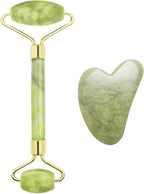 Chikoni 3 in 1 Ficial Face Ice Jade Roller and Gua Sha Tool, Natural Real Jade - Image 5