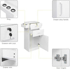 Modern Styling Station for Hair Stylist, Wooden Hair Salon Station Storage - Image 5