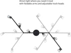 Globe Electric 59693 6-Light Foldable Track Lighting Kit, Matte Black Finish - Image 6