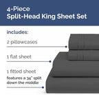 Flex Top Split Head King 4 Piece Sheet Set - Image 2