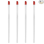 17cm Rubber Cuticle Pusher Cleaner, 4 Pieces Red Hard Rubber End Tipped Nail by Mozeat+Lens