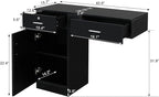 Wall Mount Styling Station for Hair Stylist, Wooden Hair Salon Station Storage - Image 3