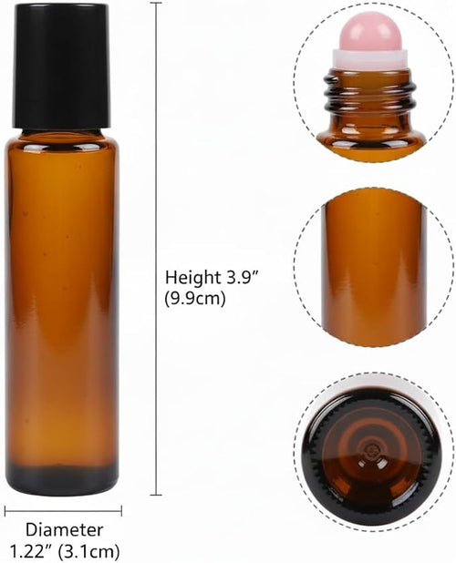 2 PCS 30ml Amber Glass Roll On Bottles - Image 2