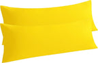 NTBAY Body Pillow Cases Set, 2 Pack Brushed Microfiber 20x54 Inches, Stain by NTBAY