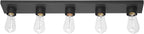 Globe Electric 5-Light Vanity Light, Matte Black, Modern Glam, Bathroom Fixture by GlobeElectric