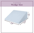 CirclesHome Wedge Pillow Cover 100% Cotton, Zippered Wedge Pillow Case Protector - Image 6