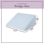 CirclesHome Wedge Pillow Cover 100% Cotton, Zippered Wedge Pillow Case Protector - Image 7