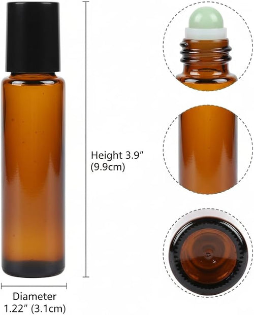 2 PCS 30ml Amber Glass Roll On Bottles - Image 2