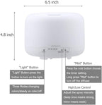 URPOWER Upgraded 500ML Essential Oil Diffuser Humidifiers Ultrasonic - Image 2
