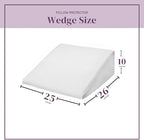 CirclesHome Wedge Pillow Cover 100% Cotton, Zippered Wedge Pillow Case Protector - Image 2