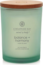 Chesapeake Bay Balance + Harmony Scented Candle Water Lily Pear Fragrance 50 by ChesapeakeBayFragrance