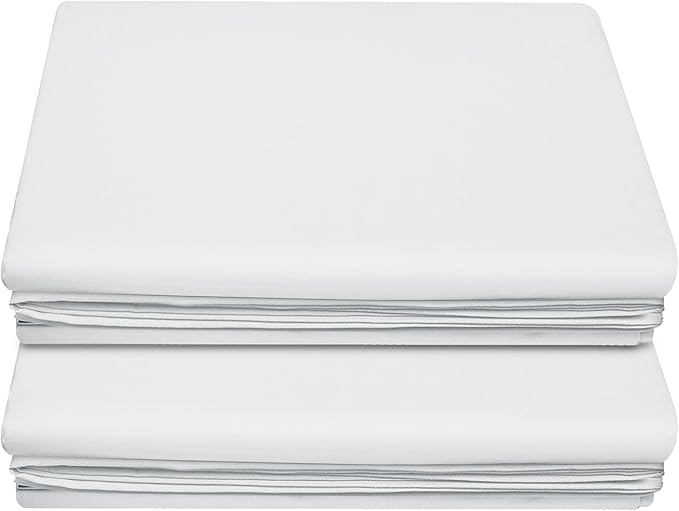 Lirex 2-Pack Twin Size Flat Sheet Set, Ultra-Soft Brushed 1800 Microfiber by Lirex