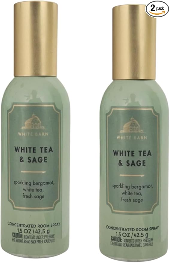 Bath and Body Works 2 pack White Tea & Sage Concentrated Room Spray by BathBodyWorks