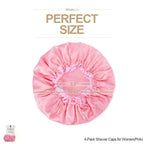 Shower Cap for Women Reusable Extra Large Shower Cap for Men Satin Double Layer - Image 5