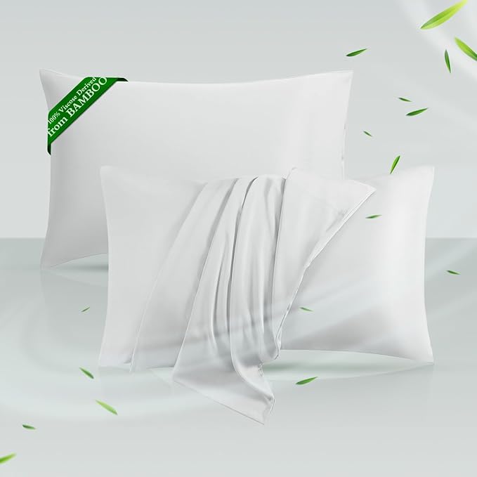 Cooling Pillowcases King Size Set of 2, Viscose Derived from Bamboo by HOTSLEEPERSHEETS