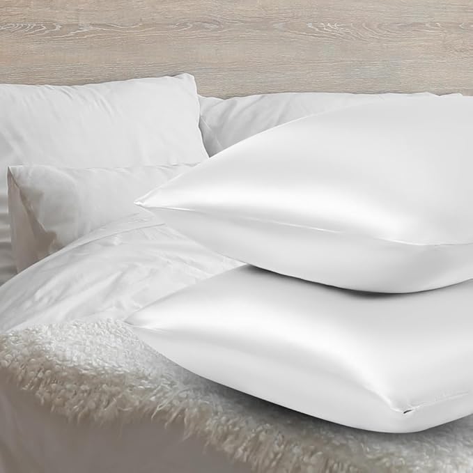 AUAUY 2 Pack Satin Silk Pillowcase, 19.69x31.50inches Silk Pillowcases - Image 4