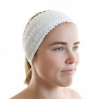 Disposable Facial Spa Headbands Individual Wrapped 100 Count White by LIFESOFT
