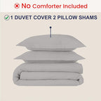 Kotton Culture 3 Pc 120"x120" Duvet Cover Set Super King Plus/Super Oversize - Image 2