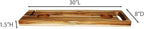 EcoDecors Eleganto 30" Live Edge Solid Teak Bath Caddy Tray - Image 5
