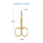 LIVINGO Professional Nail Cutter Scissors, Eyebrows/Eyelash Use, 3.5" Gold - Image 2