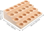 Healifty Wooden Essential Oil Organizer Rack 24 Slots Bottle Display Stand - Image 2